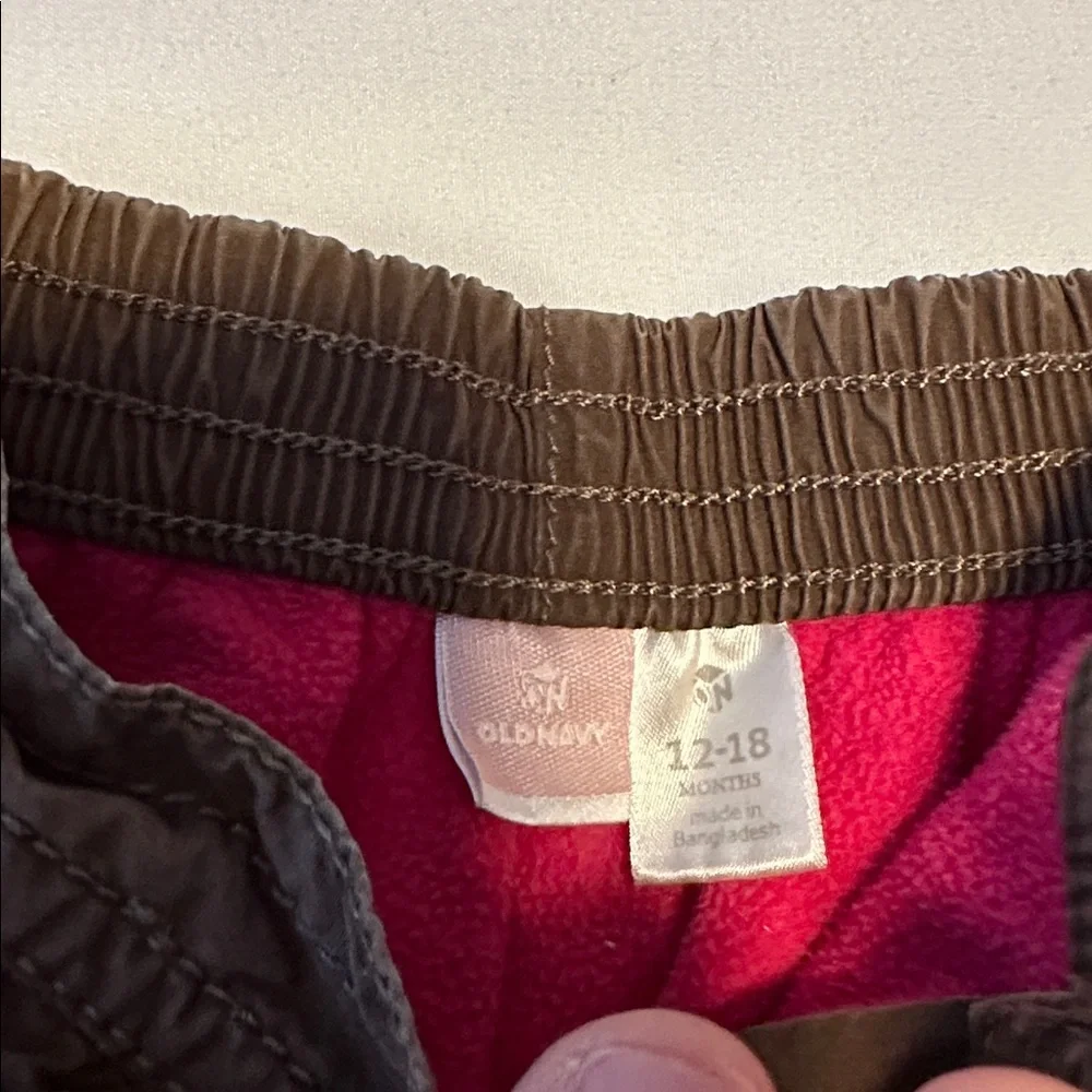 Old Navy Brown Kids Pants with Pink Accents